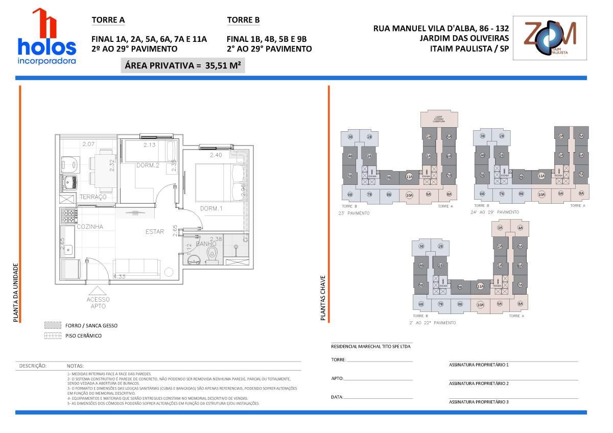 Zoom Itaim Paulista - Planta