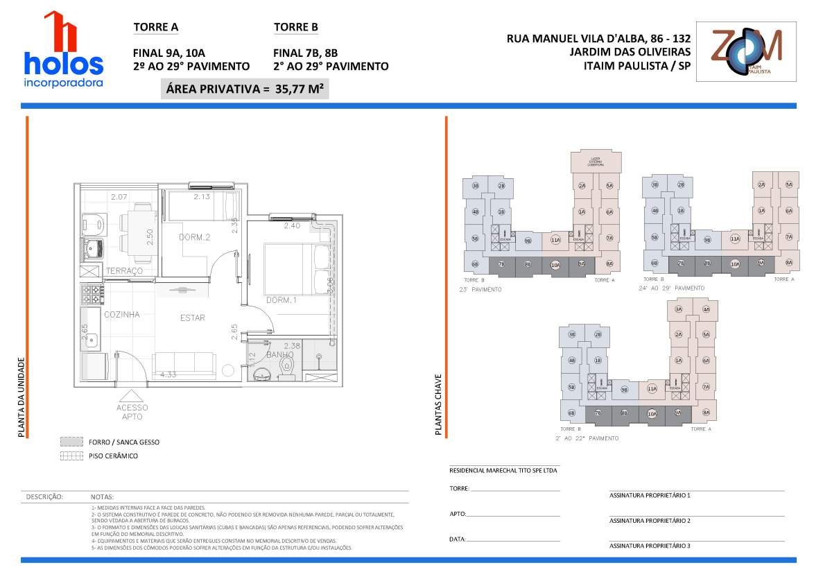 Zoom Itaim Paulista - Planta